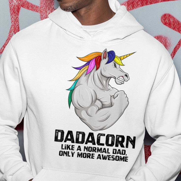 Dadacorn Muscle Dad Unicorn Fathers Day Hoodie Unique Gifts