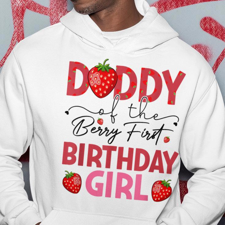 Daddy Of The Berry Sweet One Birthday Strawberry Girl Hoodie Unique Gifts