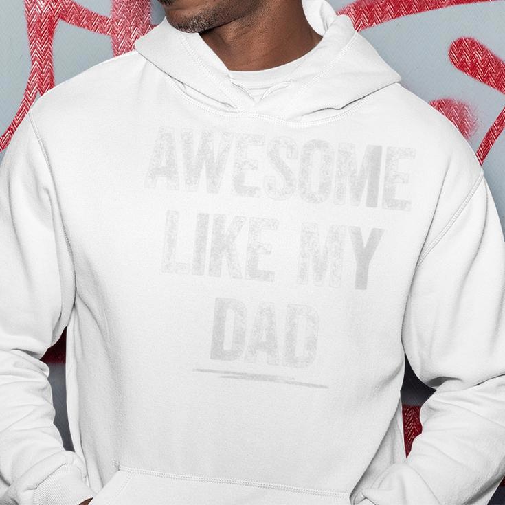 Damen Awesome Like My Dadater Sohn Papa Tochter Geschenke Mit-Ausschnitt Kapuzenpullover Lustige Geschenke