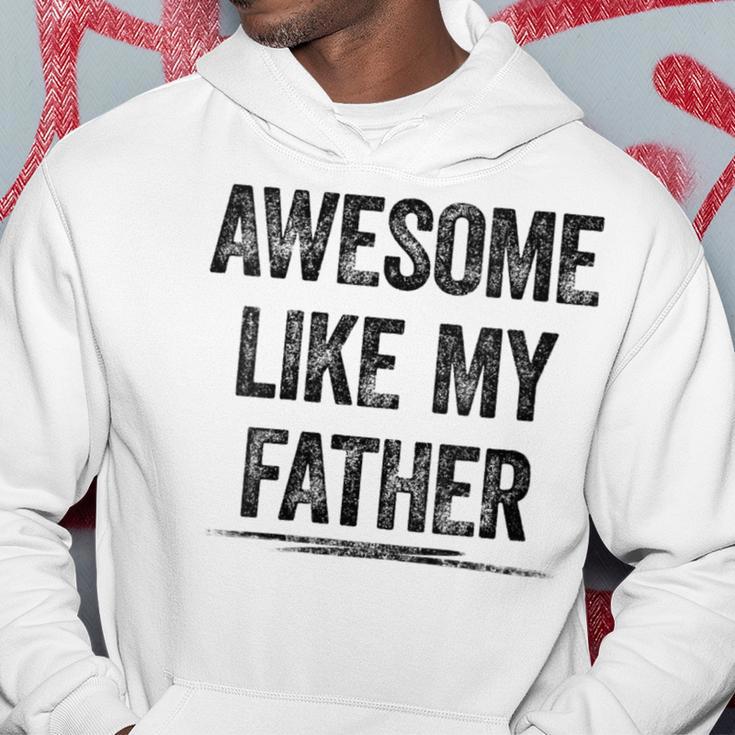 Damen Awesome Like My Fatherater Sohn Papa Tochter Geschenke Mit-Ausschnitt Kapuzenpullover Lustige Geschenke