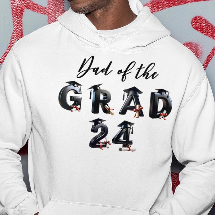 Damen Papa Der Graduate Classon 2024 Mit-Ausschnitt Kapuzenpullover Lustige Geschenke