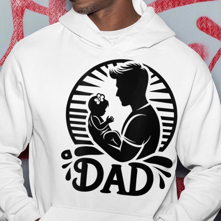 Damenatertag Erstes Mal Papa 2024 Soon To Be Dad New Dad Mit-Ausschnitt Kapuzenpullover Lustige Geschenke