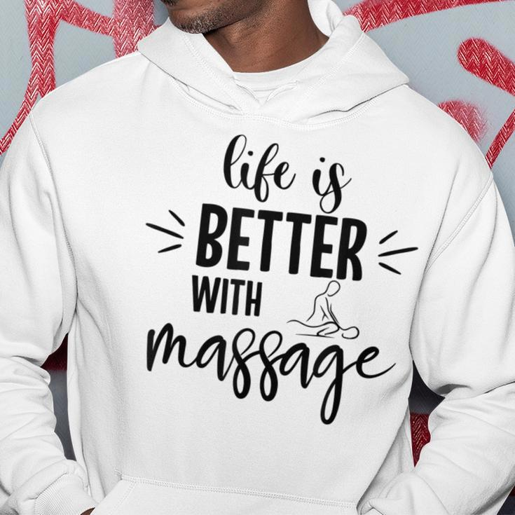 Das Leben Ist Besser Mit Massage Hoodie Lustige Geschenke