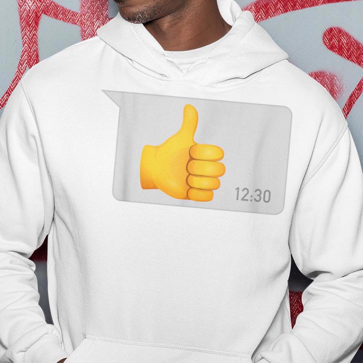 Daumen Hoch X Thumbs Up -Ater Papa Nachricht Dad Message Kapuzenpullover Lustige Geschenke