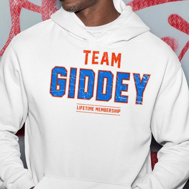 Distressed Team Giddey Proud Family Surname Last Name Hoodie Funny Gifts