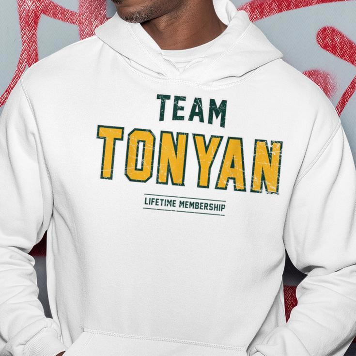Distressed Team Tonyan Proud Family Surname Last Name Hoodie Funny Gifts