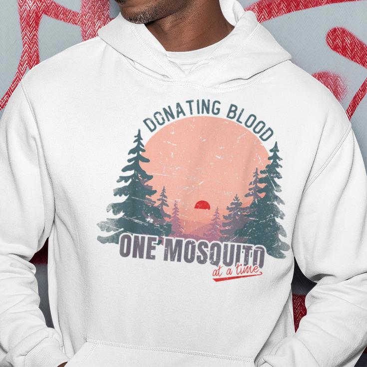 Donating Blood One Mosquito At A Time Camping Hoodie Unique Gifts