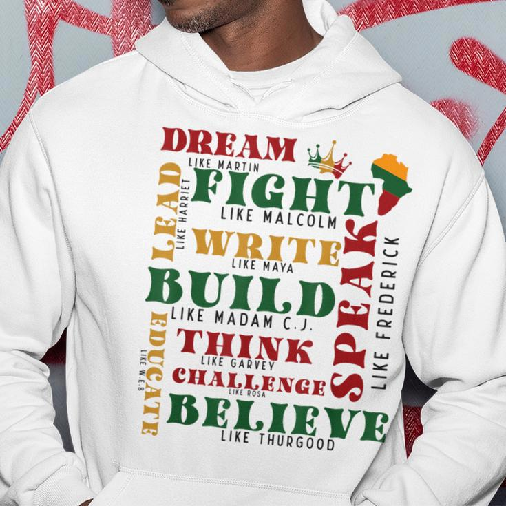 Dream Like Martin Lead Like Harriet Black History Month Afro Hoodie Unique Gifts