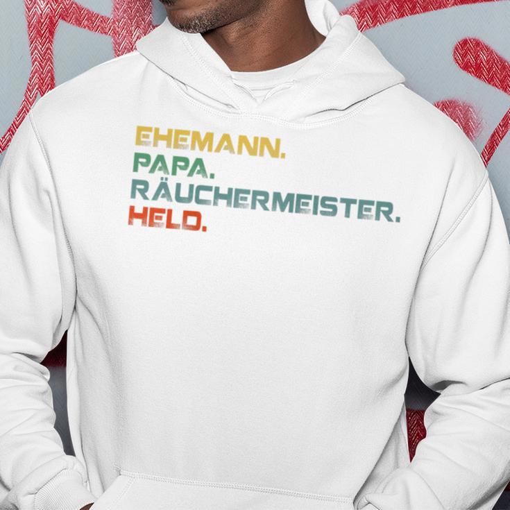 Ehemann Papa Räuchermeister Held Retro Grillmeisterintage Raglan Kapuzenpullover Lustige Geschenke