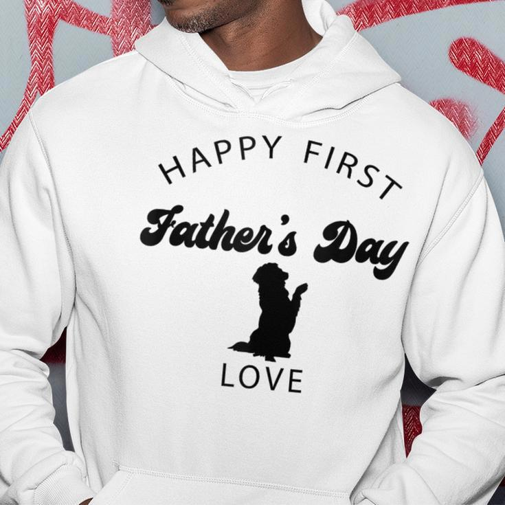 Father's Day Golden Retriever Pregnant Wife Baby Born Dog Hoodie Funny Gifts