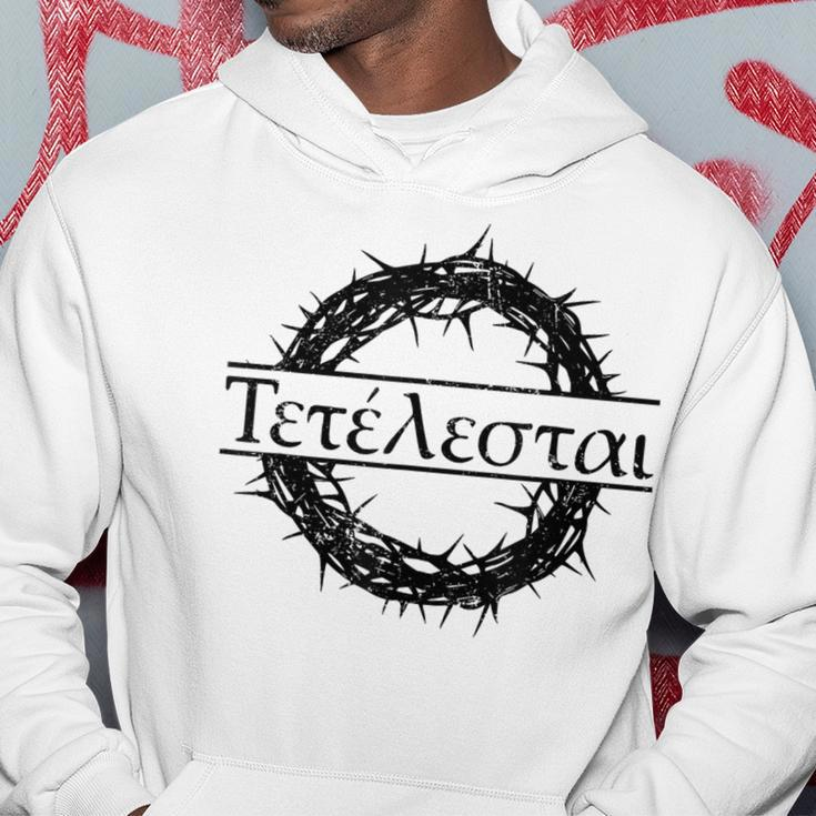 It Is Finished Tetelestai Greek Bible Verse Jesus Christ Hoodie Funny Gifts