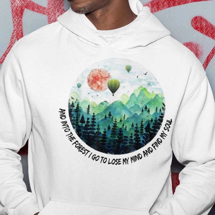 Into The Forest I Go To Lose My Mind Hot Air Balloon Aviator Hoodie Unique Gifts