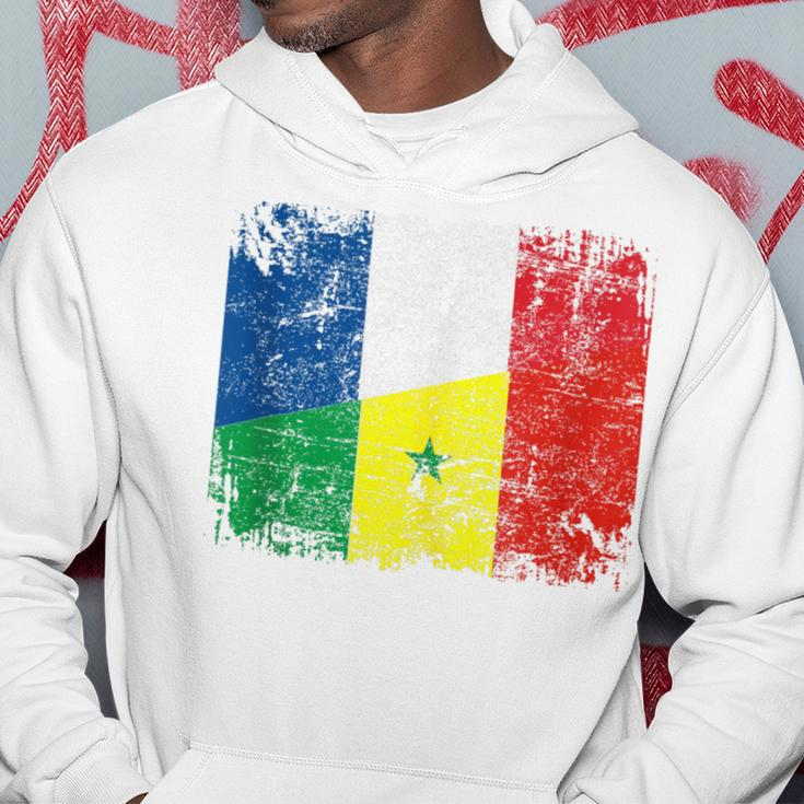 France Senegal Flags Half Senegalese French Roots Vintage Hoodie Unique Gifts