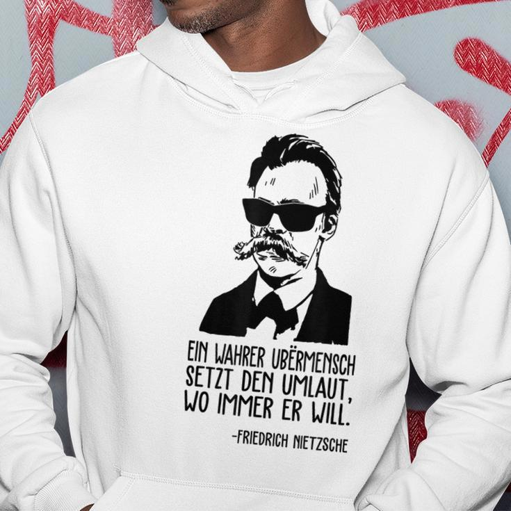 Friedrich Nietzsche Philosophie Deutscher Philosopher Gray Hoodie Lustige Geschenke