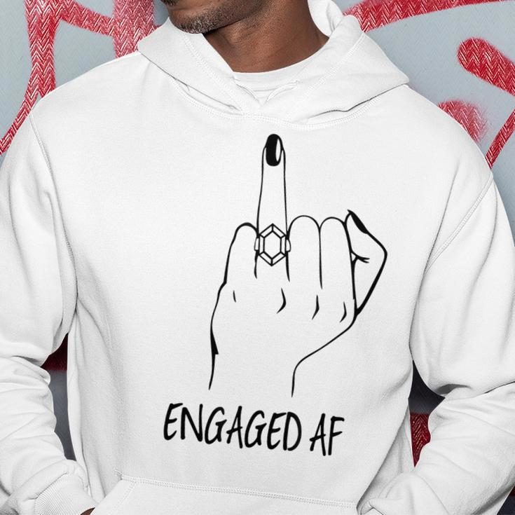 Engaged Af Bride Finger Future Engagement Diamond Ring Hoodie Funny Gifts