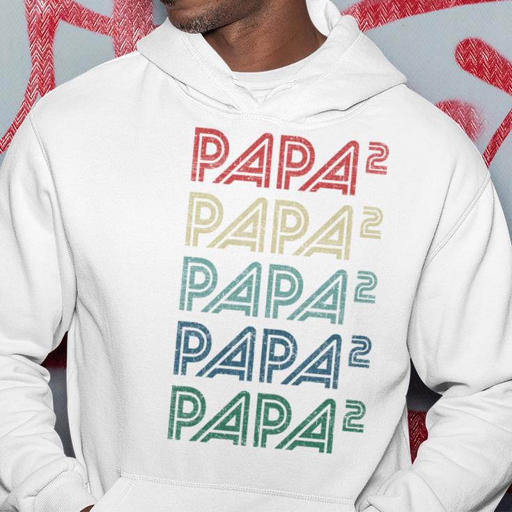 Für Papa Zur Geburt Zweites Kind Papa Hoch 2 Kapuzenpullover Lustige Geschenke