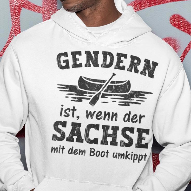 Gendern Ist Wenn Der Sachse Mit Dem Boot Umkippt Hoodie Lustige Geschenke