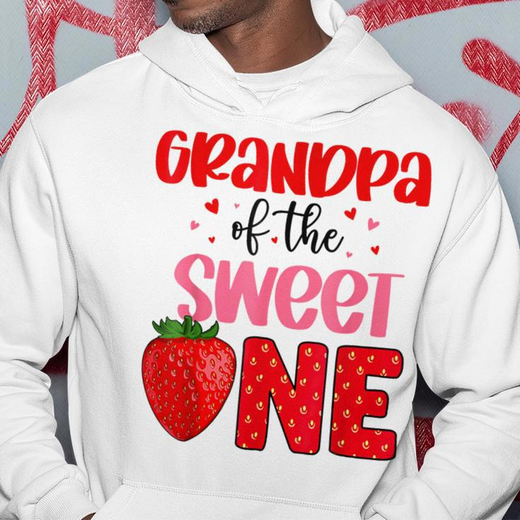 Grandpa Of The Sweet One Strawberry Birthday Family Party Hoodie Unique Gifts