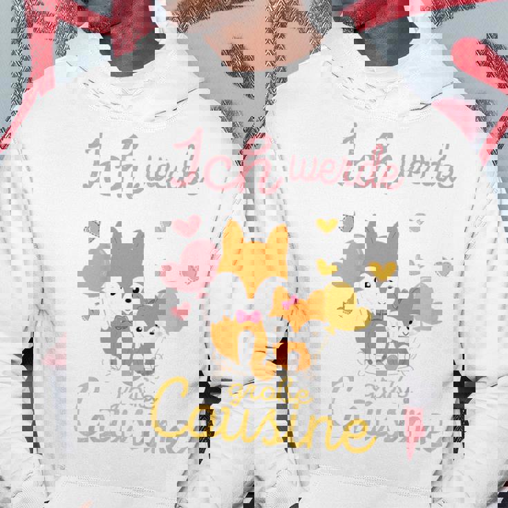 Großer Cousin 2024 Fuchs Motiv Hoodie für Kinder Lustige Geschenke