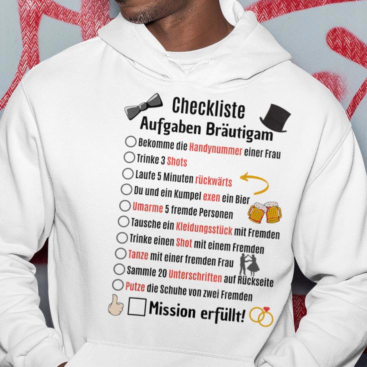 Groom Tasks Stag Jga Checklist Poltern S Kapuzenpullover Lustige Geschenke