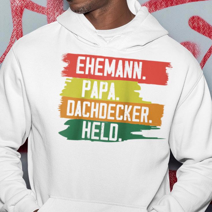 Herren Dachdecker Papa Ehemann Held Dachdeckeratertagater Raglan Kapuzenpullover Lustige Geschenke