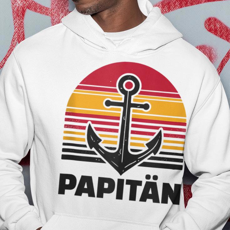 Herren Papitänatertag Bester Papa Anker Norden Kapitän Kapuzenpullover Lustige Geschenke