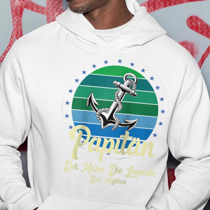 Herren Papitänatertag Bester Papa Anker Norden Kapitänater Papi Raglan Kapuzenpullover Lustige Geschenke