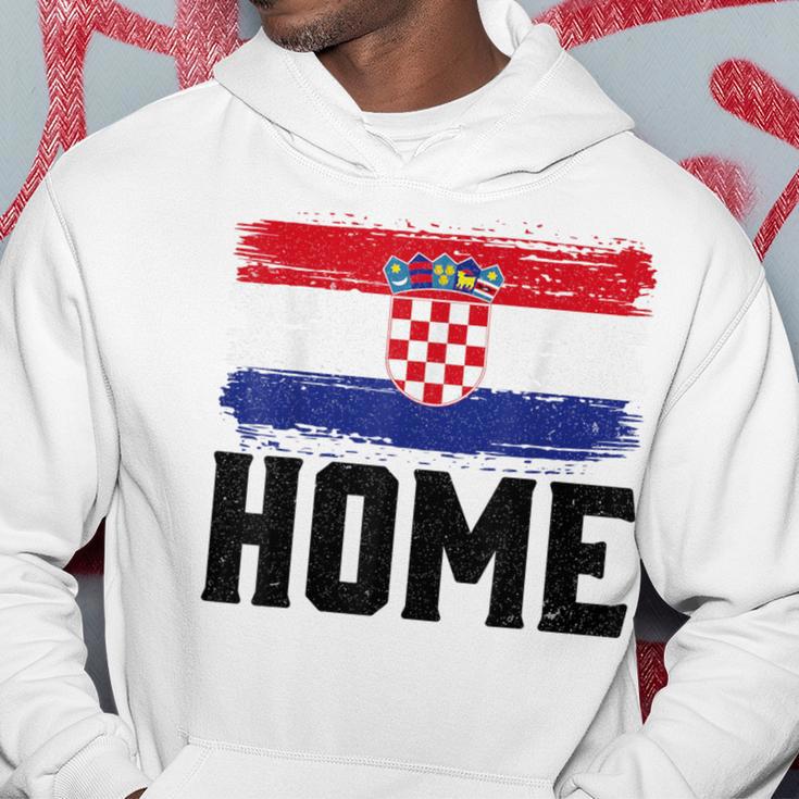 Home Kroatienintage Distressed Weltreisender Kapuzenpullover Lustige Geschenke