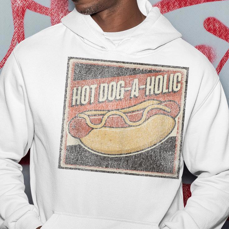 Hot Dog Adult Vintage Hot Dog-A-Holic Hoodie Unique Gifts