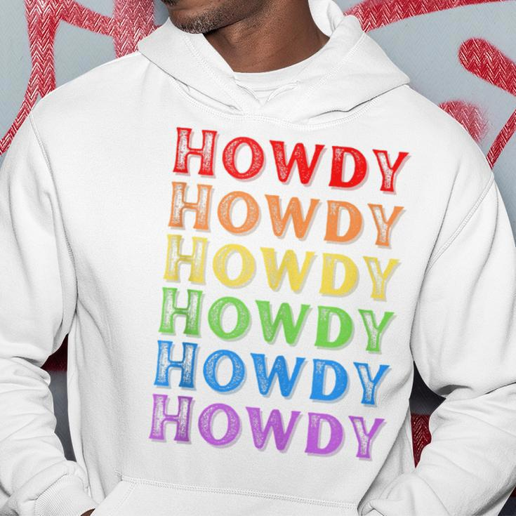 Howdy Gay Pride Flag Nashville For Lgbtq Tennessee Queer Hoodie Unique Gifts
