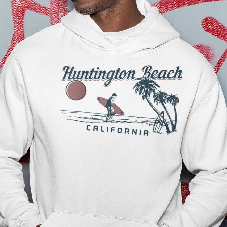 Huntington Beach California Surf Vintage Surfer Hoodie Unique Gifts