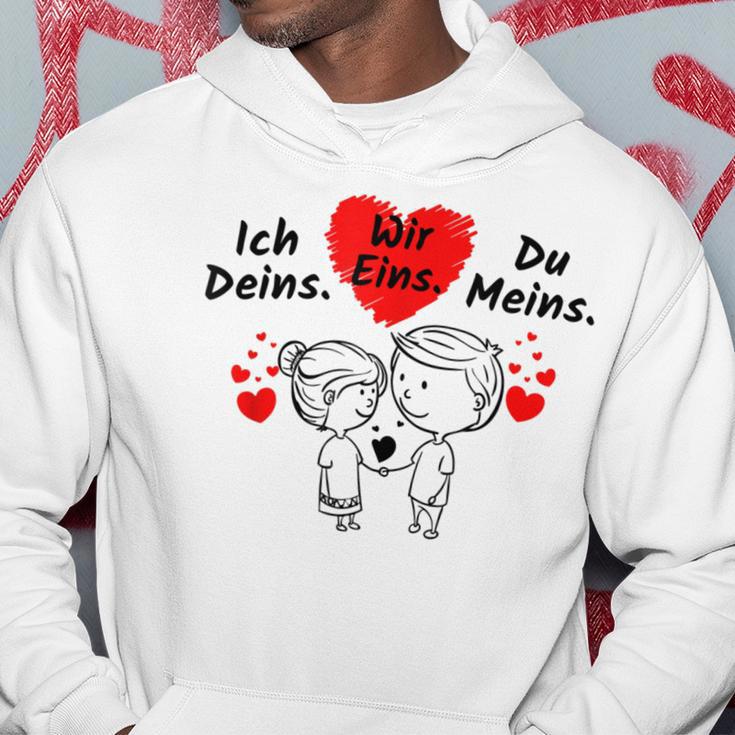 Ich Deins Du Meins Wir Eins Hoodie Lustige Geschenke