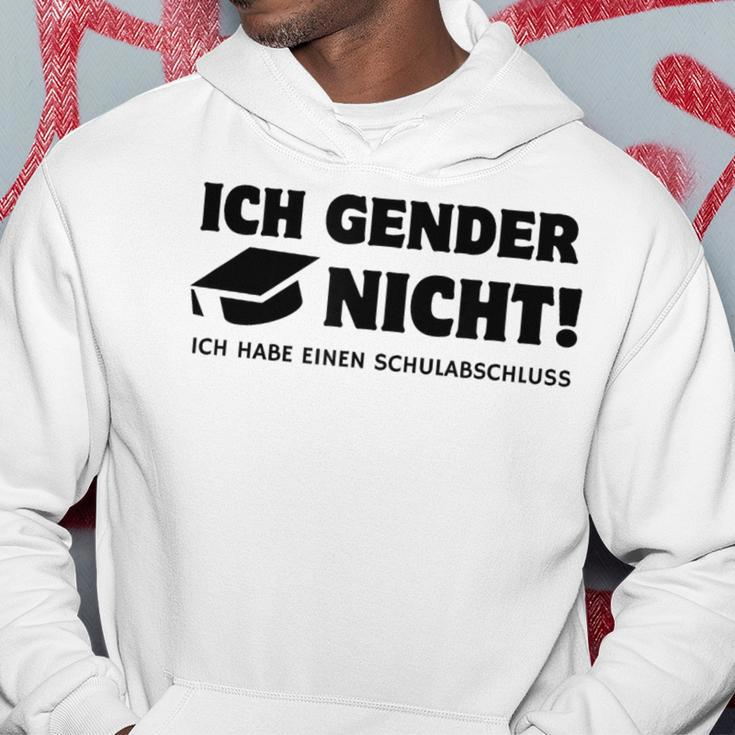 Ich Gender Nicht Ich Habe Einen Schulabschluss Men's White Hoodie Lustige Geschenke