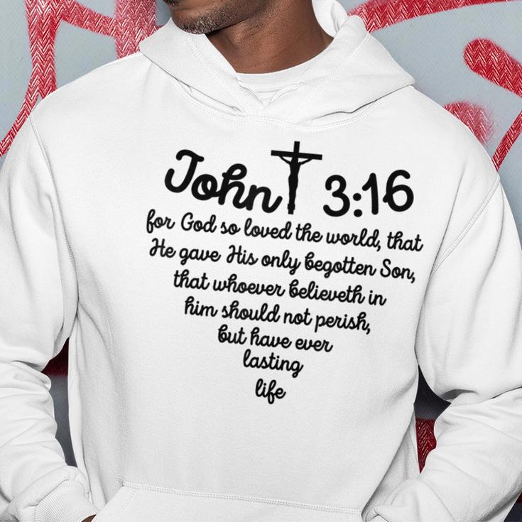 John 316 For God So Loved The World Jesus Christian Hoodie Unique Gifts