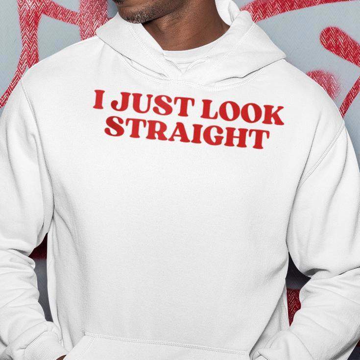I Just Look Straight Y2k Aesthetic Hoodie Unique Gifts