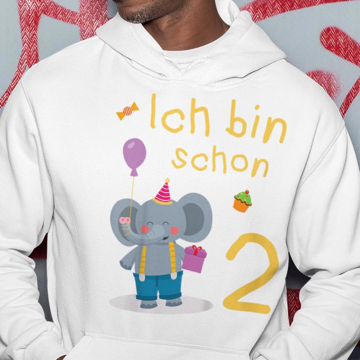 Kinder Ich Bin 2 Jahre Alt Elefant 2Nd Birthday Hoodie Lustige Geschenke