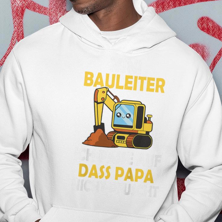 Kinder Mini Bauleiter Ich Passe Auf Dass Papa Nicht Pfuscht Bauherr Kapuzenpullover Lustige Geschenke