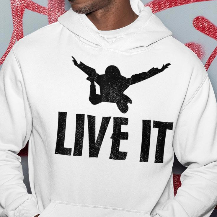 Live It Skydiving Skydive Parachuting Hoodie Unique Gifts