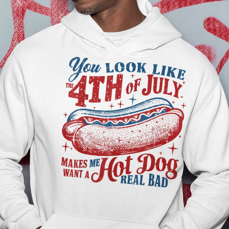 You Look Like 4Th Oj July Makes Me Want A Hot Dog Real Bad Hoodie Unique Gifts