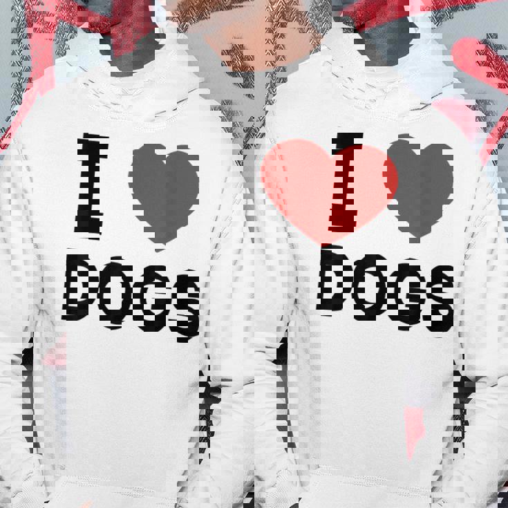 I Love Dogs Amante De Los Perros Retro I Heart Dogs Sudadera Regalos divertidos