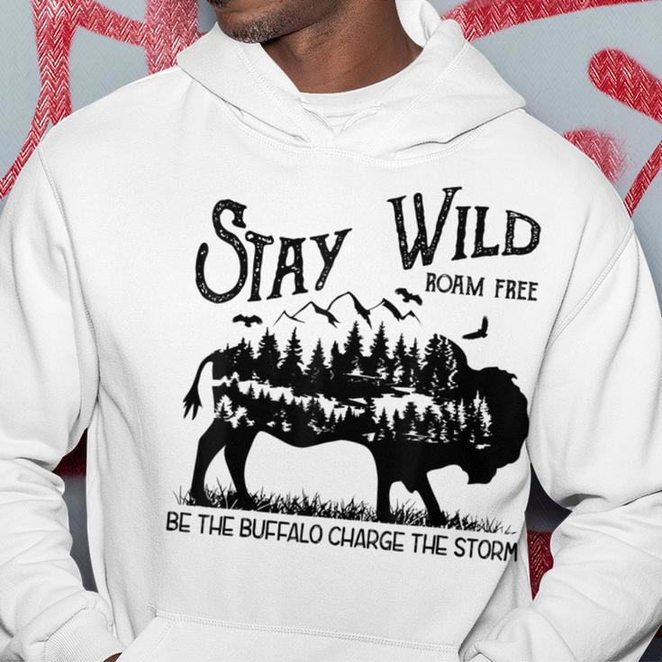 M216 Stay Wild Bison Buffalo Charge The Storm Hoodie Unique Gifts