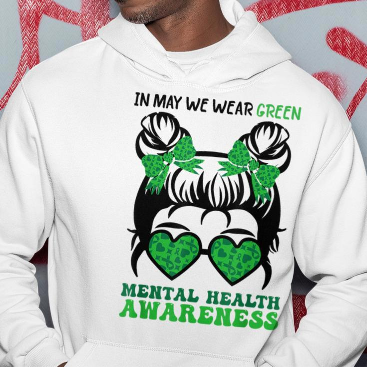 In May We Wear Green Mental Health Awareness Support Hoodie Personalized Gifts