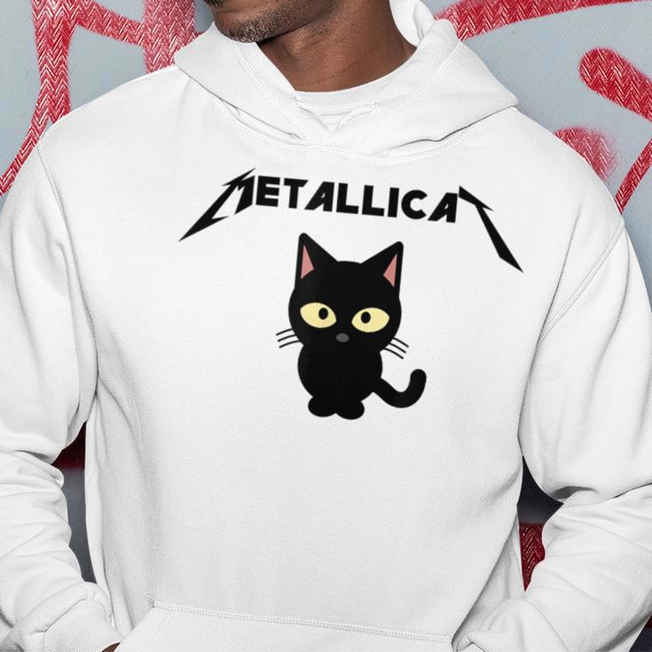 Metallicat Black Cat Lover Rock Heavy Metal Music Joke Hoodie Unique Gifts