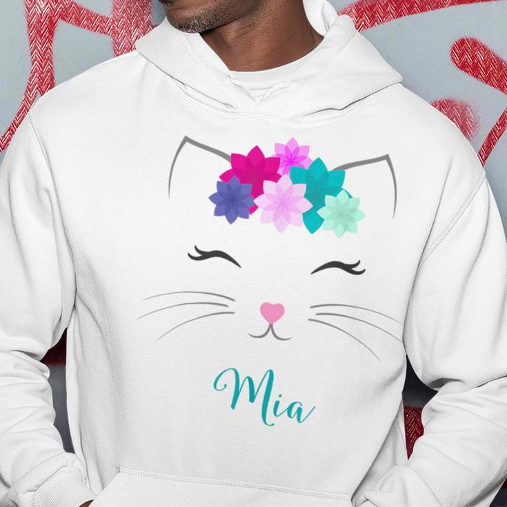 Mia Name Personalised Kitty Cat Hoodie Funny Gifts