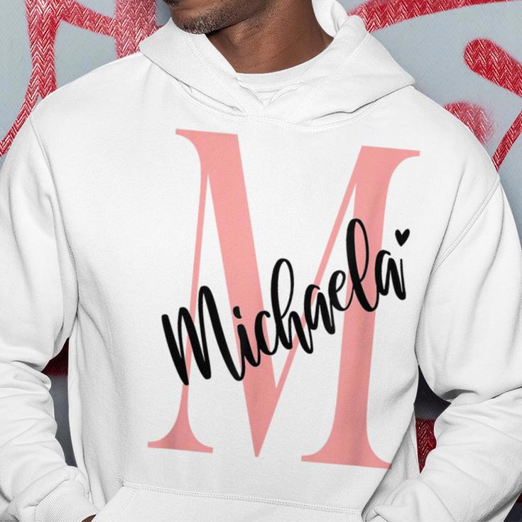 Michaela Nameorname Mit Monogramm Personalisiert Rosa Hoodie Lustige Geschenke