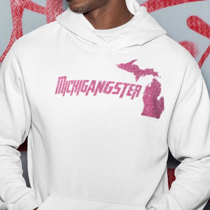 Michigangster Detroit Michigan Midwest Mitten Hoodie Unique Gifts