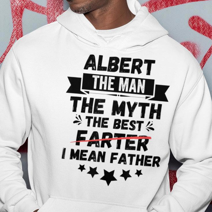 Name Albert Man Myth Best Farter Father Custom Dad Hoodie Unique Gifts