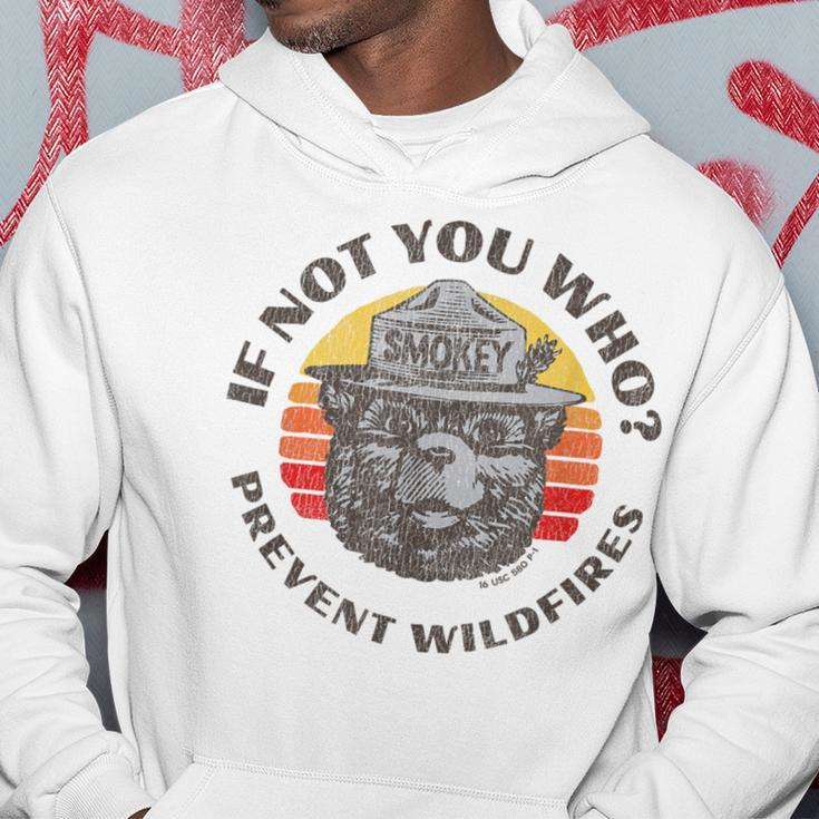 If Not You Who Vintage Smokey Bear 80S Sunset Hoodie Funny Gifts