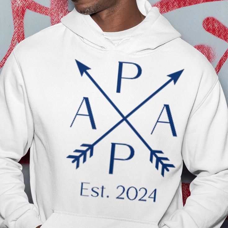 Papa Est 2024 Papa Est 2024 Kapuzenpullover Lustige Geschenke