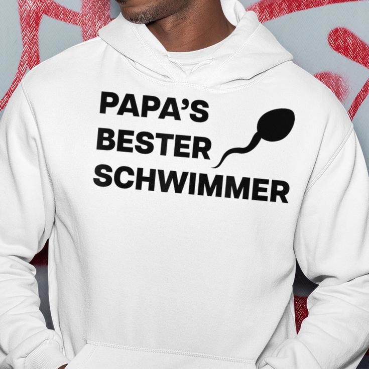 Papa's Bester Schwimmer X Lecker Bierchen Party Outfit Kapuzenpullover Lustige Geschenke